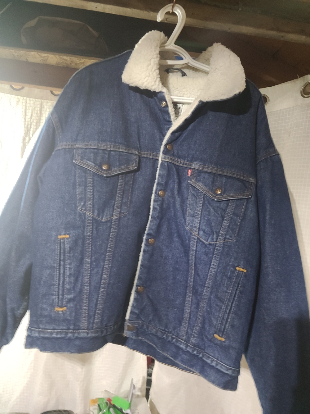 Levi's Men's Blue Sherpa-Lined Denim Jacket